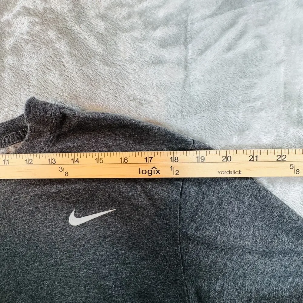 Nike The Tee Mens Shirt XL Dark Charcoal Grey Heather Dri-Fit Athletic Swoosh
